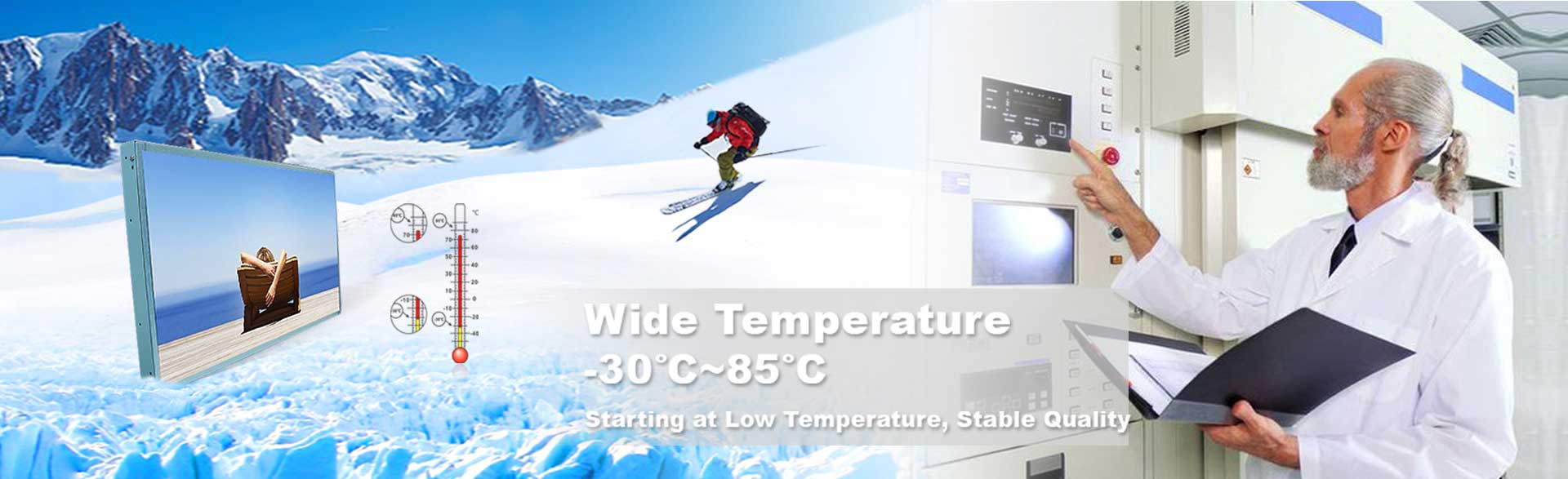 Monitor LCD a temperatura larga