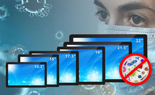 Display touchscreen LCD antibatterico a lunga durata di Amongo applicato con successo al sistema self-service medico